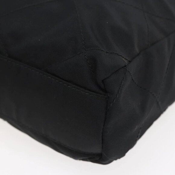 PRADA Quilted Chain Shoulder Bag Nylon Black Gold - Picture 7 of 16